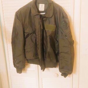 GREEN USGI Military Cold Weather Flyers Jacket